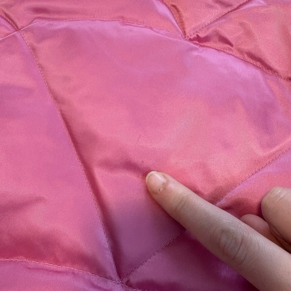 The North Face 550 Puffer Vest Goose Down Women's Sz Large Pink Full Zip - Picture 14 of 16